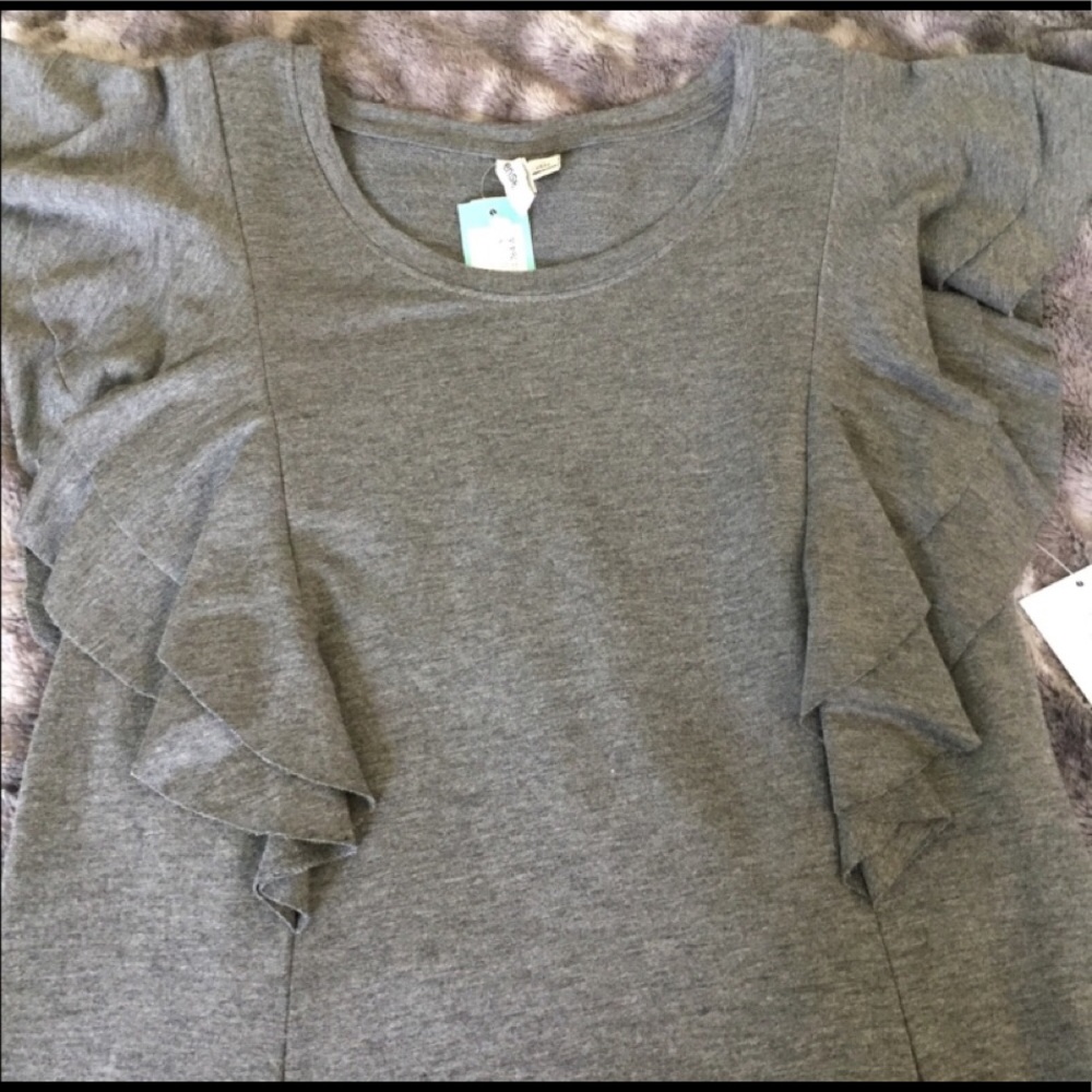 Kensie Lyndsey ruffle midi